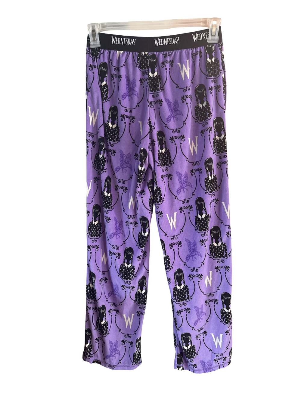 Wednesday Addams Netflix Series Purple All-Over Print Pajama Sleep Pants